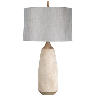 Principe 32'' Pearlized Gold Table Lamp Shade Color: Gray
