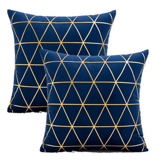 Bryun Square Velvet Pillow Cover Size: 18" x 18", Color: Dark Blue
