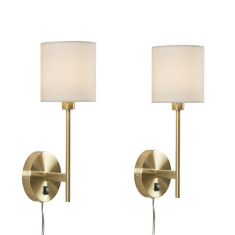 Conway Iron Metal Plug-in Armed Sconce