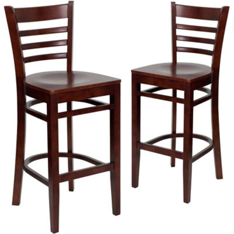 Dahlia 30" Bar Stool Seat Color: Mahogany