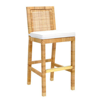 Anntonette Rattan Stool Seat Height: Bar Stool (28" Seat Height)