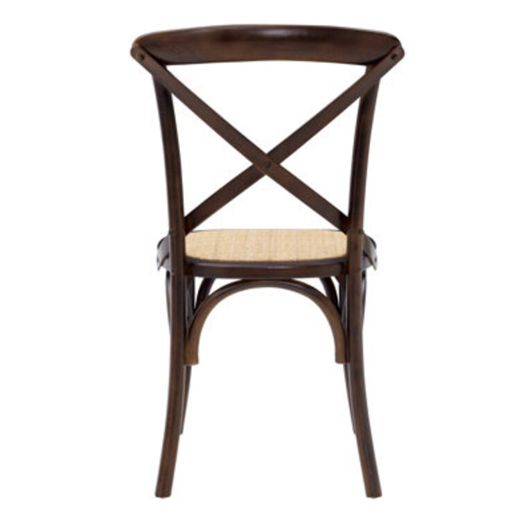 Camaran Solid Wood Cross Back Side Chair Color: Walnut
