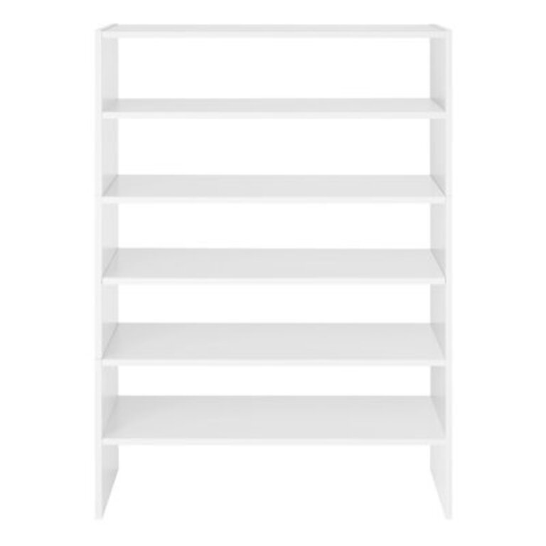 Whitman 9 Pair Stackable Shoe Rack Finish: White