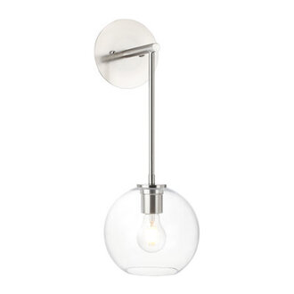 Azareyah Vanity Lights, Modern 1 Light Globe Glass Bath Sconces Wall Light Finish: Brushed Nickel
