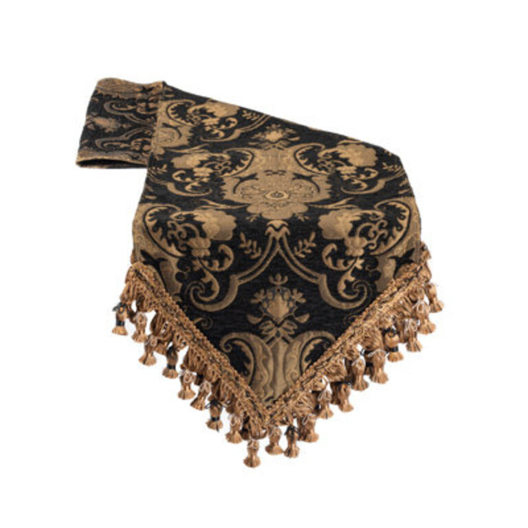 Elva Table Runner Size: 90" L x 13" W, Color: Black