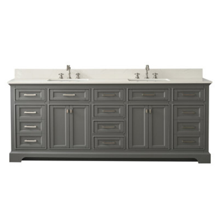 Trezeut 84" Double Bathroom Vanity Set