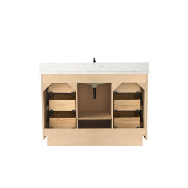 Charlyann 48" Single Bathroom Vanity Set Base Finish: Teak White