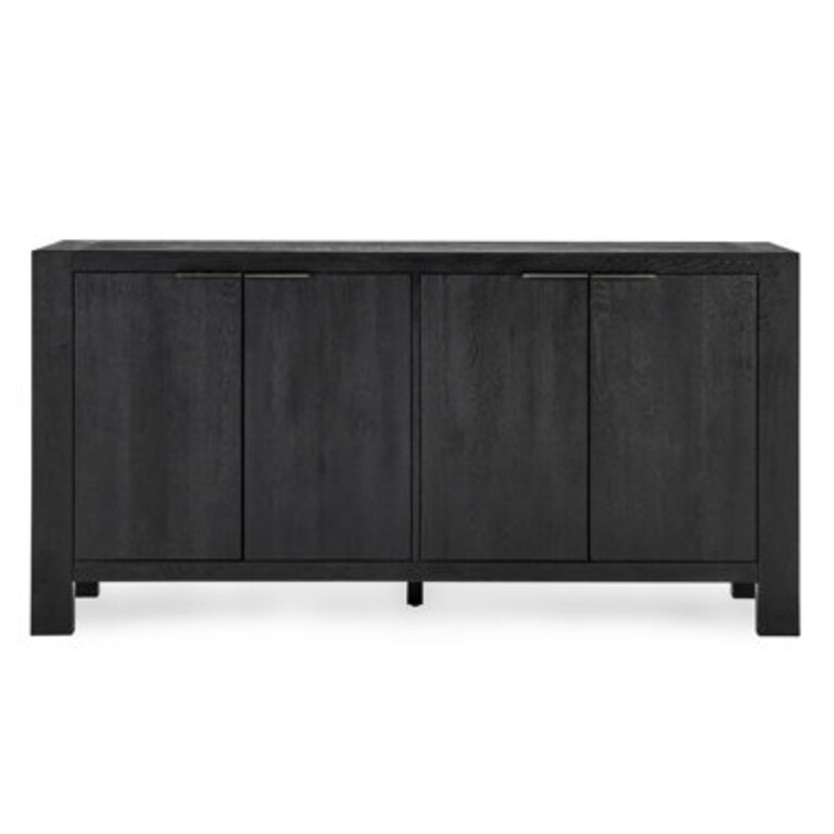 Block 72" Wide Oak Solid Wood Sideboard Color: Matte Black