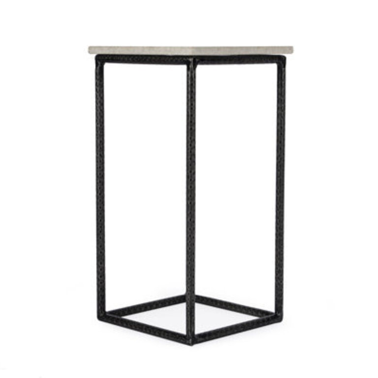 Mabel 21.5'' Tall Genuine Marble Frame End Table