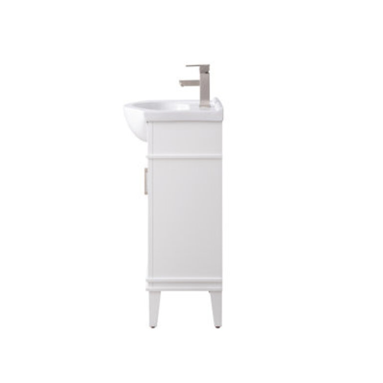 20" W x 16.75" D x 34" H Single Bathroom Vanity Base Finish: White