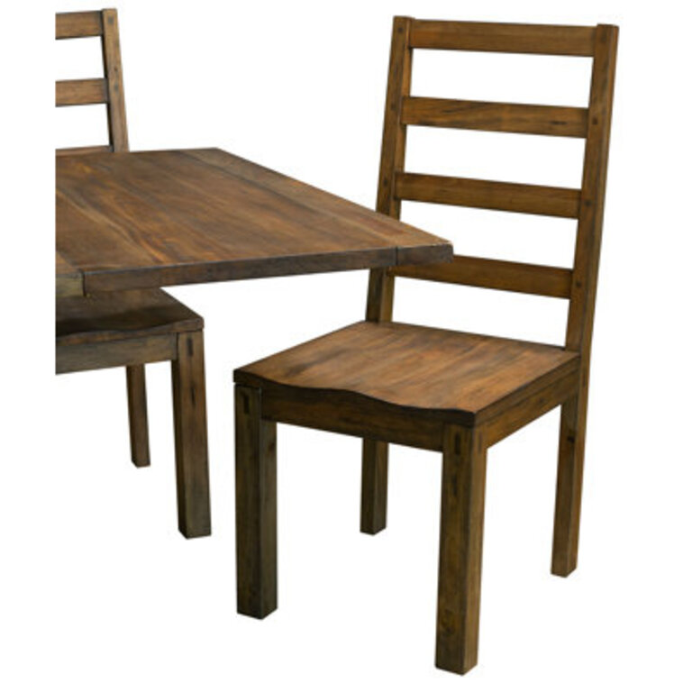 Trevion Solid Wood Ladder Back Side Chair in Brown