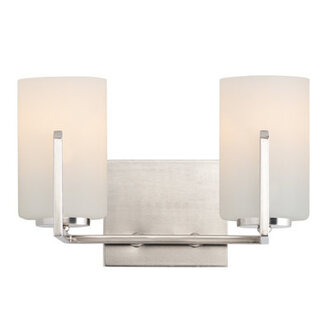Romilly 2-Light Dimmable Vanity Light Finish: Satin Nickel