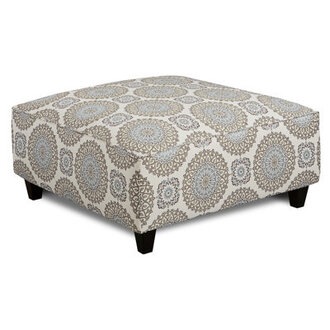 Aurora Geometric Cocktail Ottoman Body Fabric: Brianne Twilight Cocktail Polyester Blend