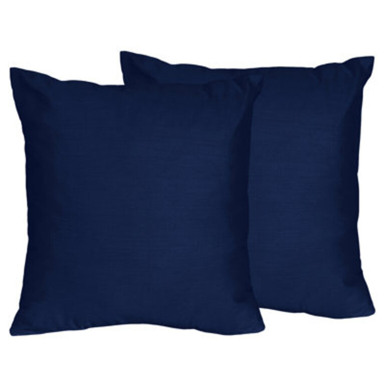 Stripe Collection Navy Blue Throw Pillows - Set of 2