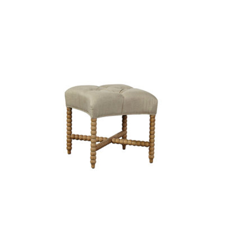 Saxmundham Tufted Linen Accent Stool