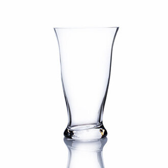 Alyson Tapered Down Tulip Glass Vase Size: 8" H x 4.75" W x 4.75" D