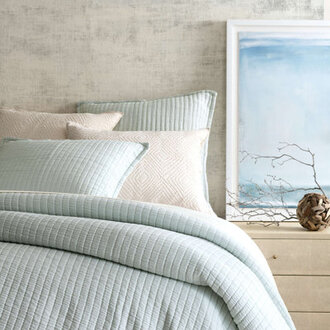 Boyfriend Reversible Modern & Contemporary Coverlet / Bedspread Size: Queen Coverlet, Color: Sky