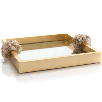 Gold Mirror Rectangle Vanity Decorative Tray