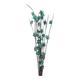 Ting Lara Stem Flower Color: Seafoam Turquoise/Carmel