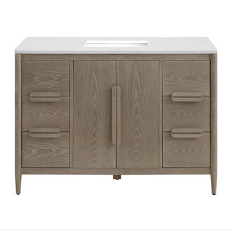 48" Single Bathroom Vanity In Whitewashed Ash
