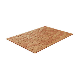 Calliope Lattice Rectangle Bamboo Non-Slip Geometric Bath Rug