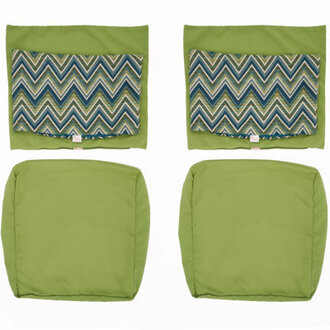 Castelli Outdoor Cushion Cover Cushion Color: Green Acrylic