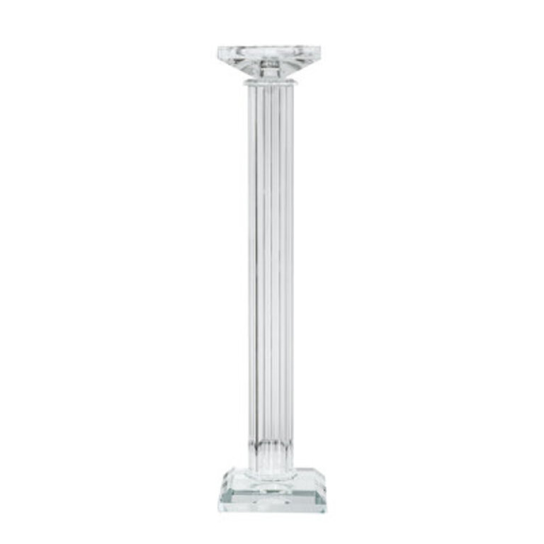 Crystal Candle Holder 4x4x17" Clear