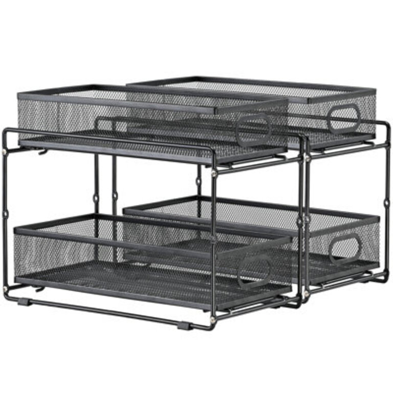 Miyosha Steel Pull Out Drawer Finish: Black