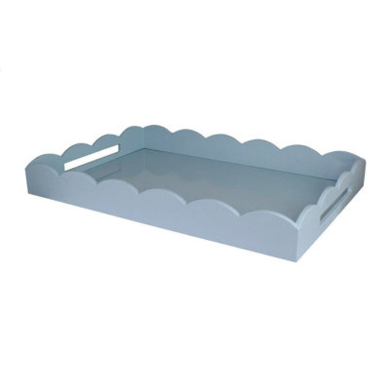 Lacquer Tray Size: 17.32" H x 25.98" W x 2.76" D, Color: Denim