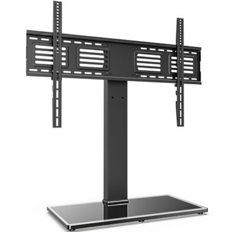 Hemington Symple Stuff Black Desktop Mount for Greater than 50" Screens with Shelving Holds up to 143 lbs
