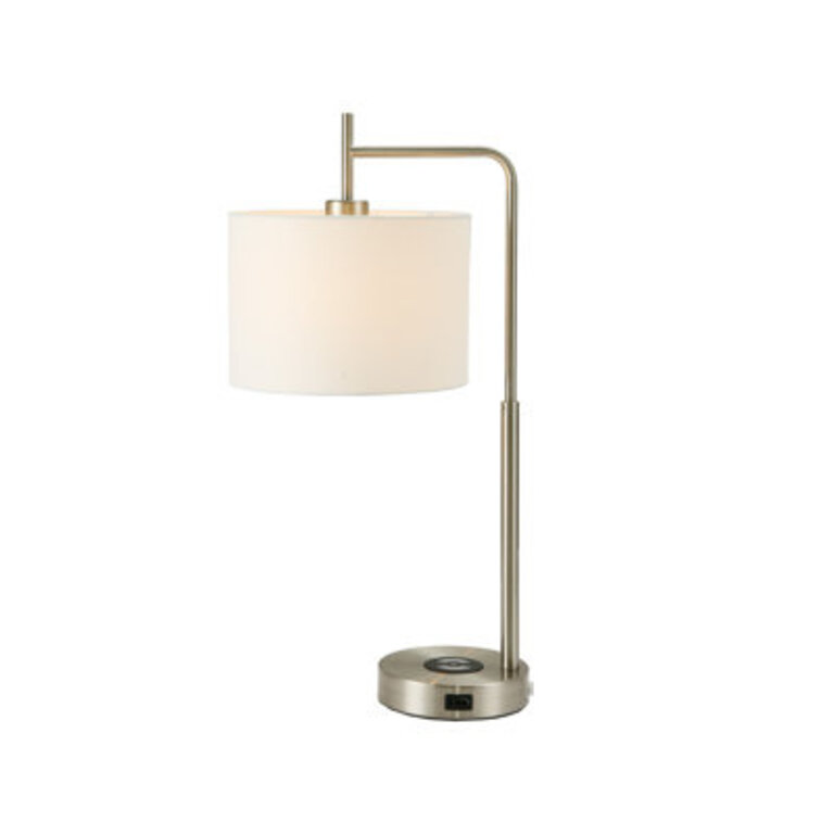 Barlett 25 in. Touch Table Lamp with Wireless Charger and USB Ports