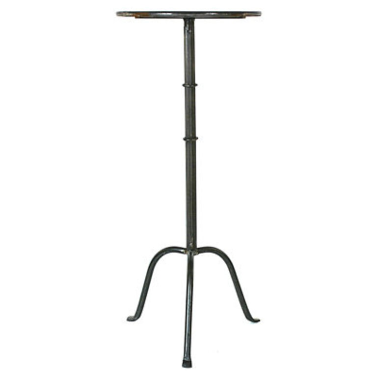 Doster Metal Pedestal End Table Color: Black