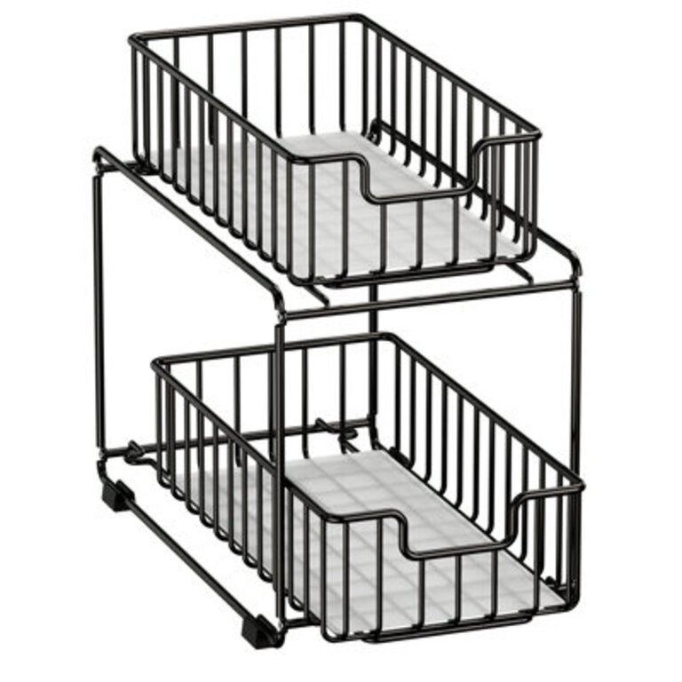 Qualon Steel Pull Out Drawer Finish: Black