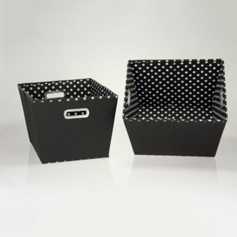 Fabric Bin Set Color: Dot, Size: Medium