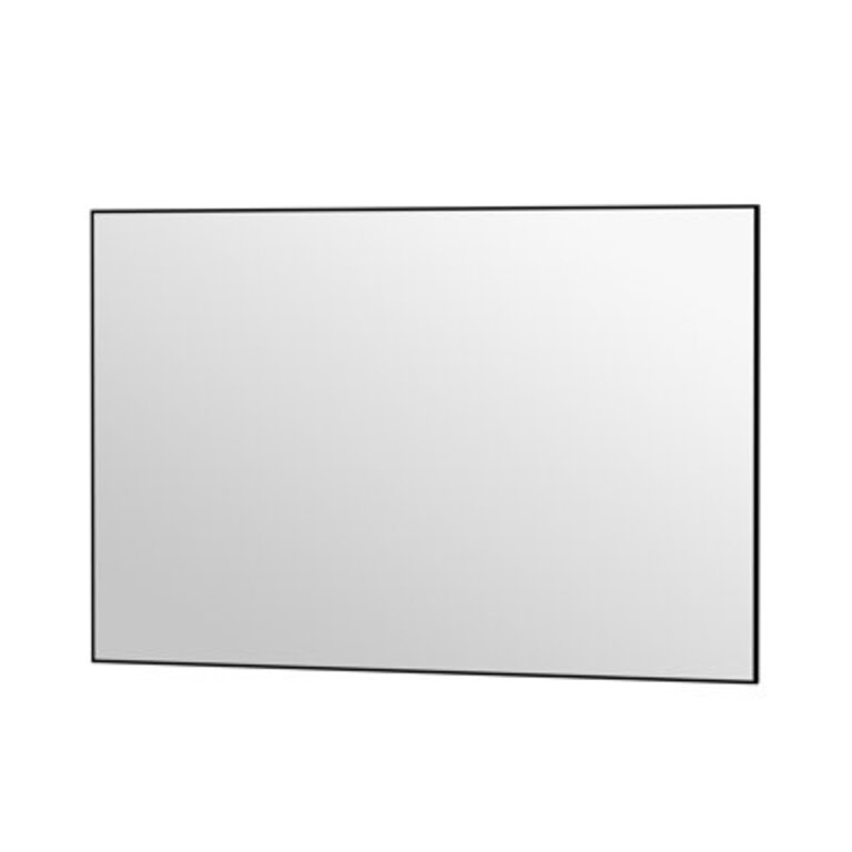 Lesamuel Wall Mounted Vanity Mirror w/ Aluminum Frame for Bedroom, Entryway, Living Room Size: 40" x 60", Finish: Black, Shape: Rectangle