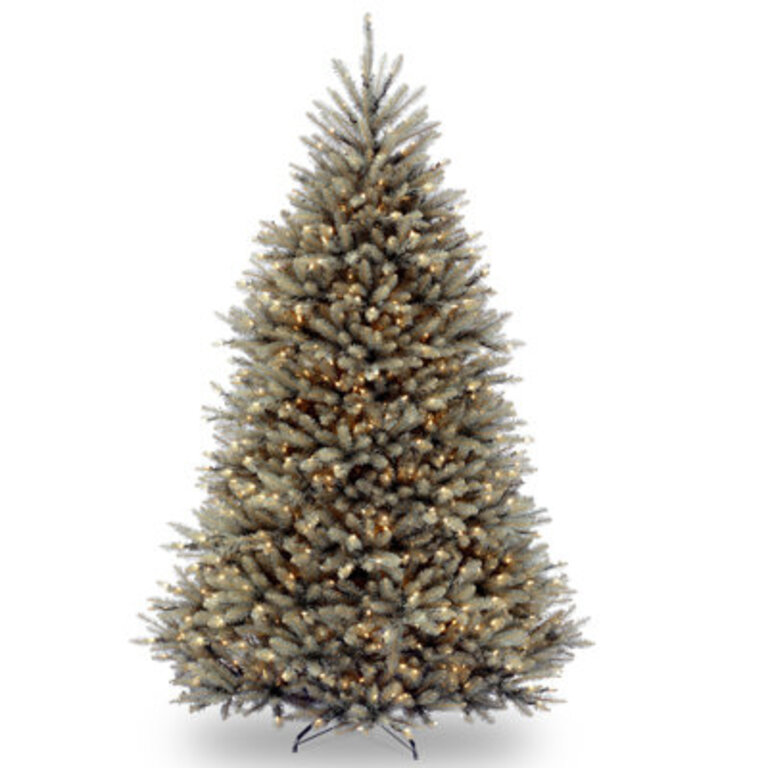 The Holiday Aisle® Dunhill Fir Blue Tree with Clear Lights Size: 91.2