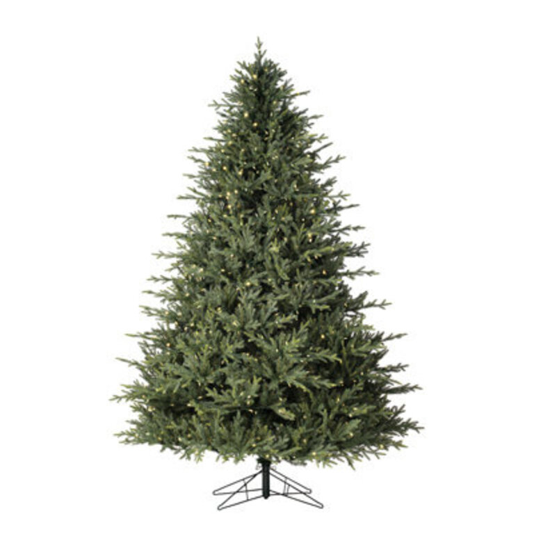 8.5" H Green Realistic Artificial Fir Christmas Tree with 1000 Lights LED Lights Size: 8.5' H