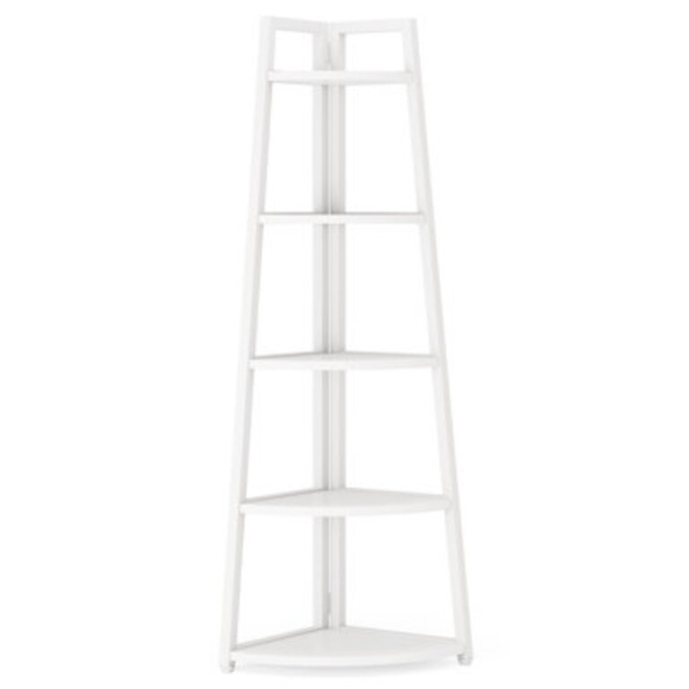 Inglesbatch 70.07'' H x 25.59'' W Iron Corner Bookcase Color: White