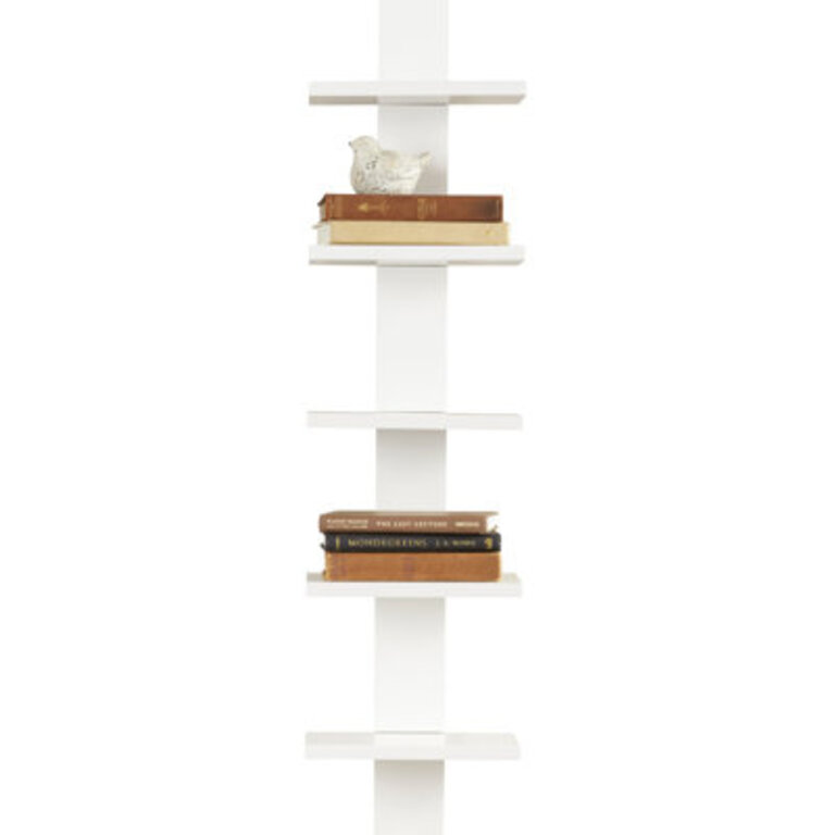 Waverley 37.75" H x 9.75" W Wood Etagere Bookcase Color: White