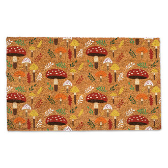 Mushroom Pattern Coir Door Mat