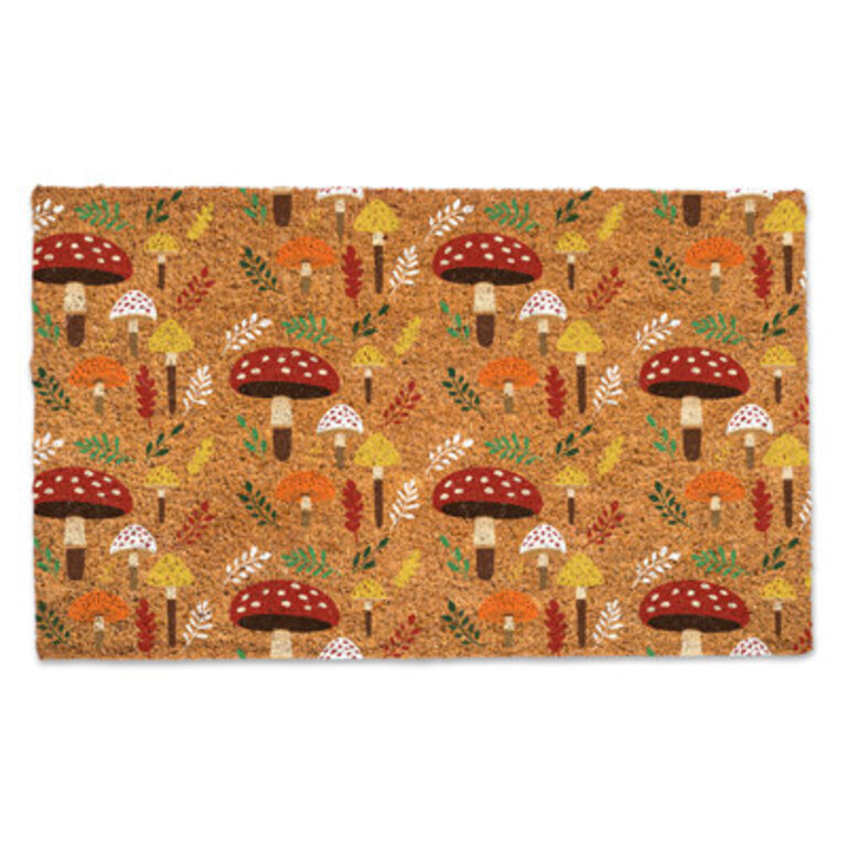 Mushroom Pattern Coir Door Mat