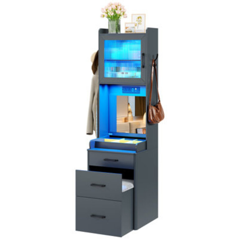 Ayriana Manufactured Wood Makeup Vanity Color: Gray