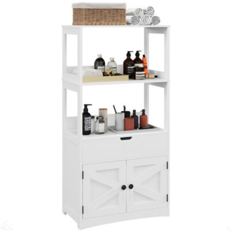 Kleankin Farmhouse Bathroom Floor Cabinet