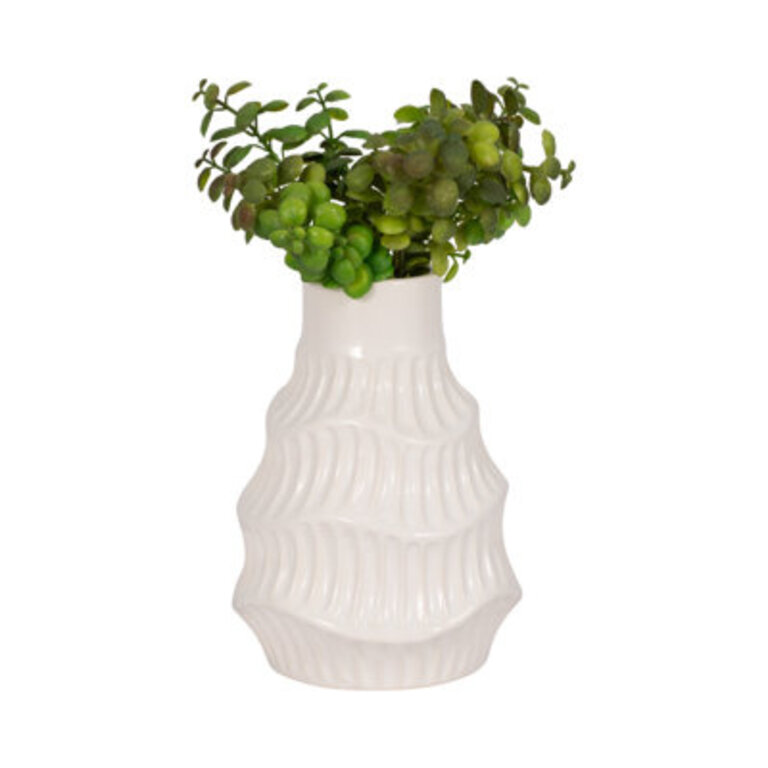 Gabreal Handmade Stoneware Table Vase Size: 7" H x 6" W x 6" D