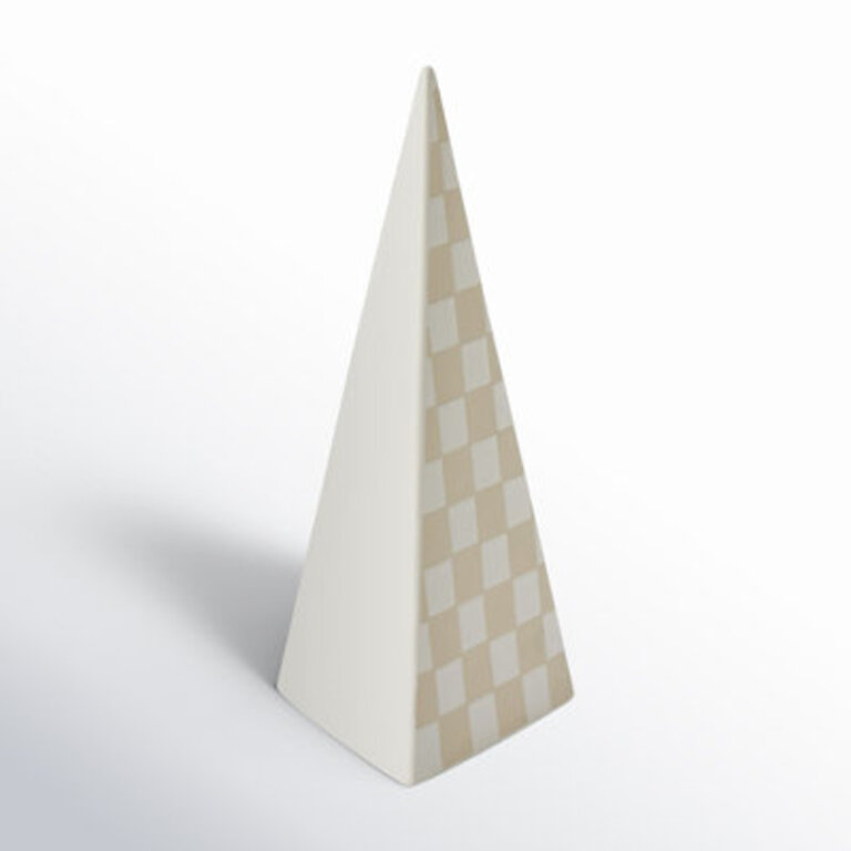Checker Tree Figurine White 5"X 11" Size: 11" H x 5" W x 5" D