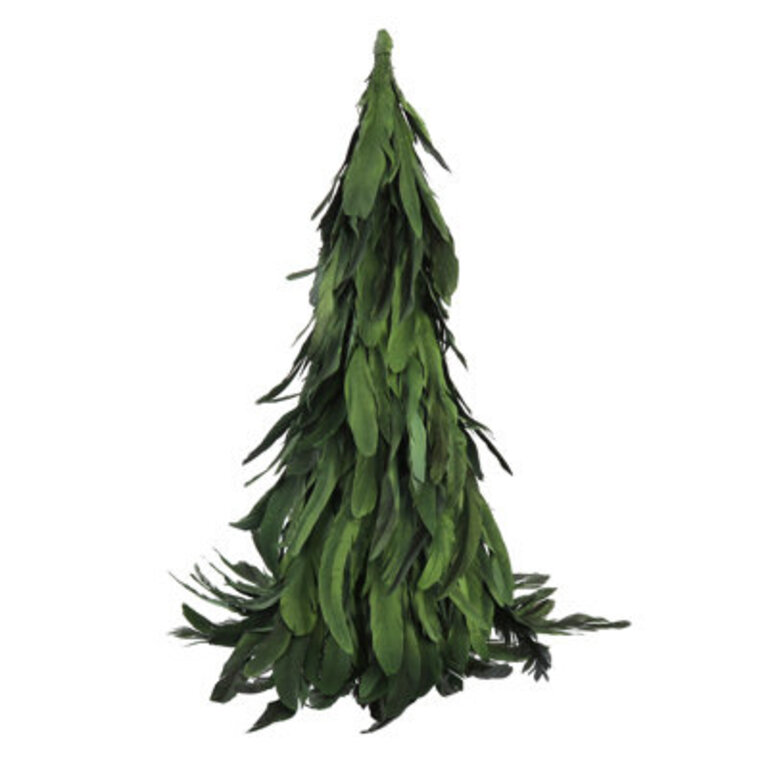 Feather Tree Size: 20"H x 12.5"W x 12.5"D, Color: Green