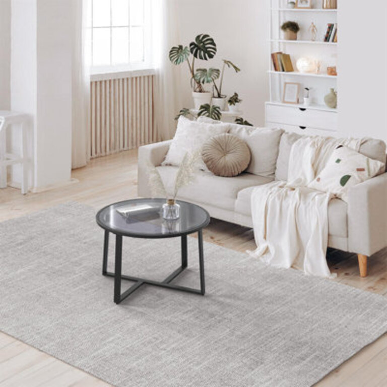 Cross Legs Coffee Table Top Color/Base Color: Smoked/Black