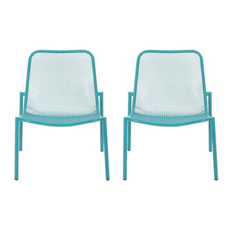 Bisso Iron Outdoor Stacking Dining Side Chair