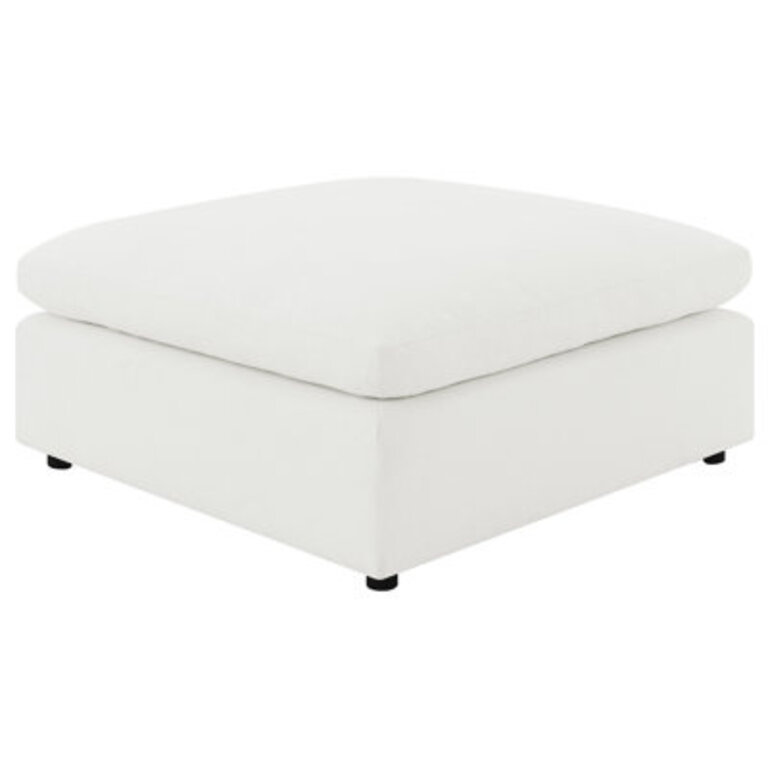 Marler Boucle Upholstered Ottoman Grey