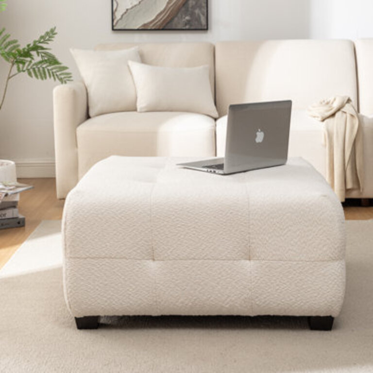 Ashyiah 32 Wide Upholstered Tufted Ottoman